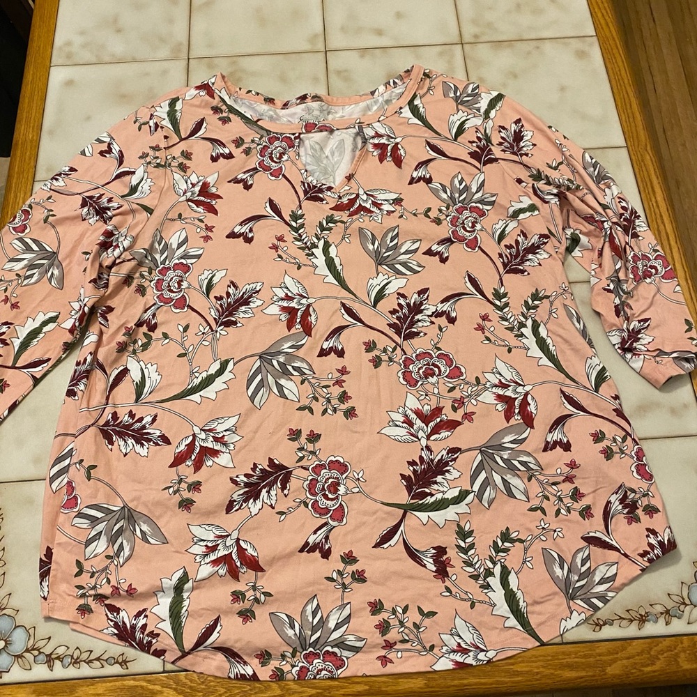 Pink cream colored blouse